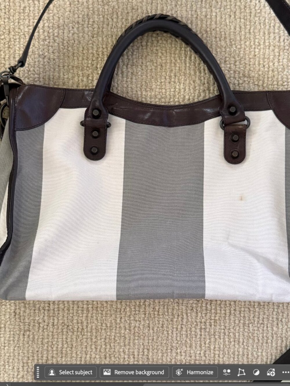BALENCIAGA City Bag Striped Moto Leather 2-way Work Nicolas Ghesquière - Picture 9 of 10
